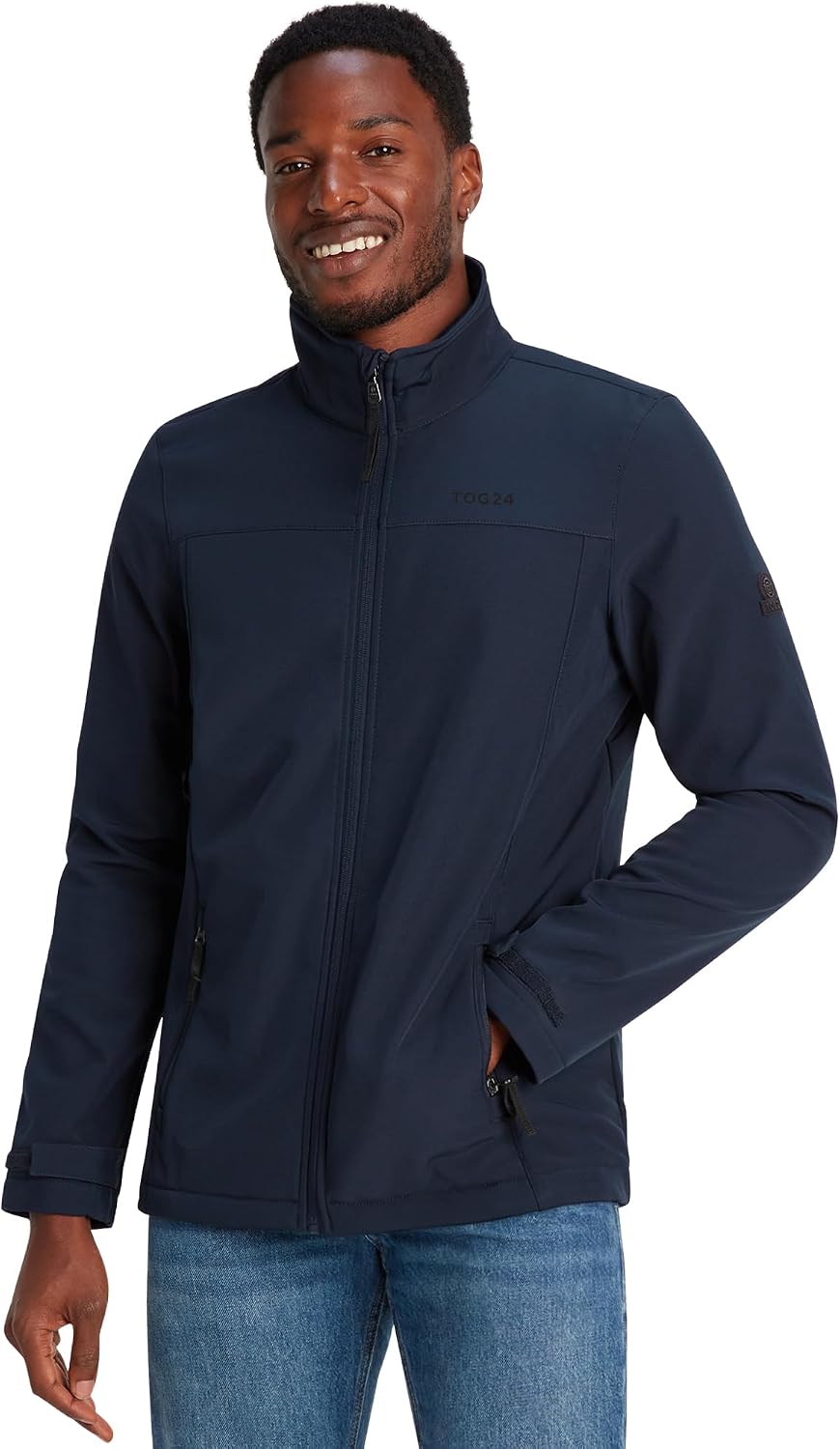 TOG24 Feizor Mens Windproof Walking Softshell Jacket, Outdoor Zip-Up Casual