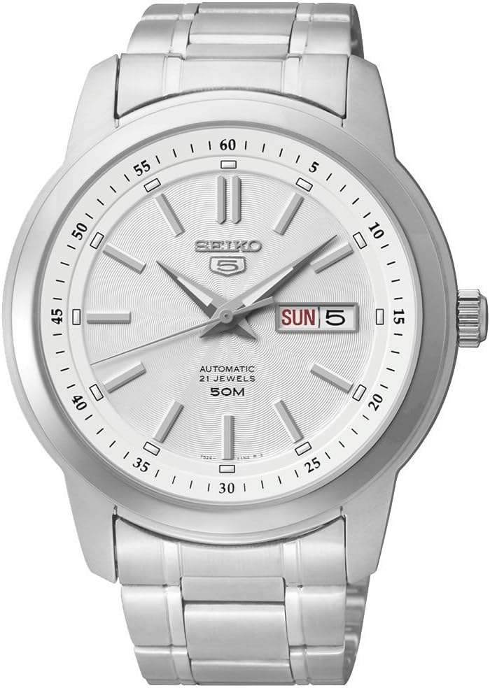 Seiko 5 Mens Analogue Automatic Watch with Stainless Steel Bracelet SNKM83K1