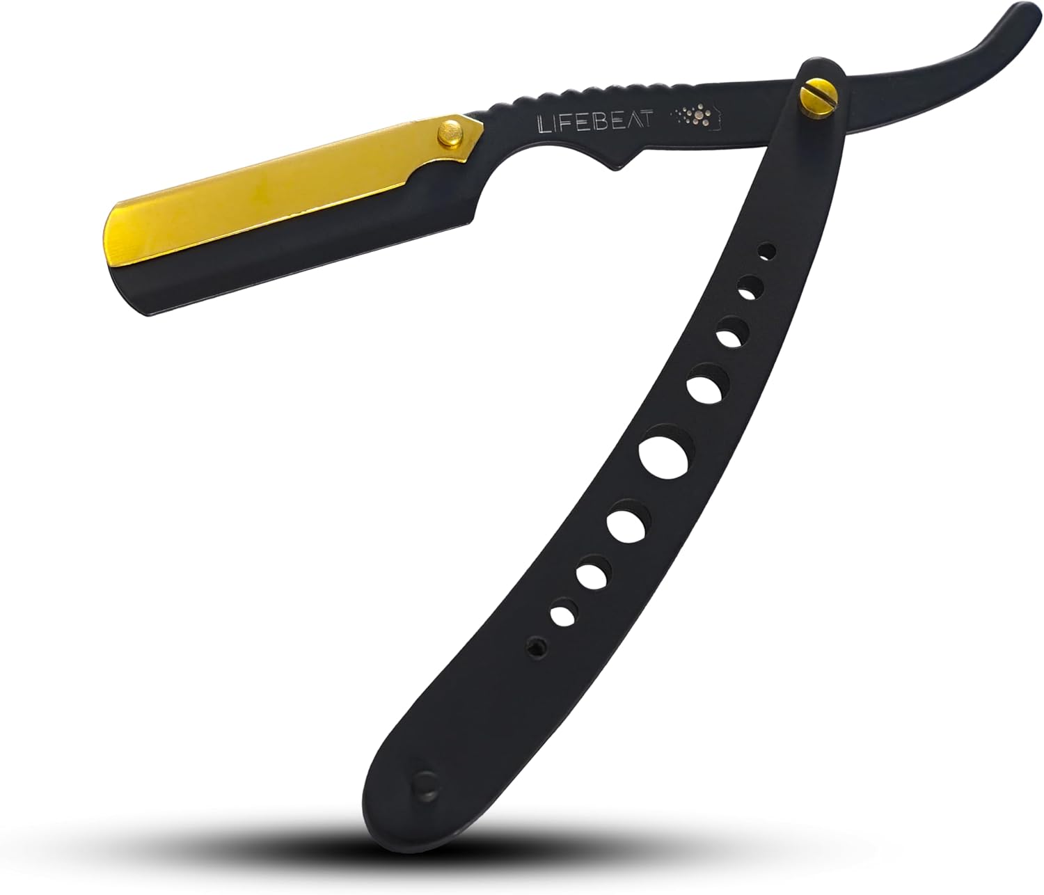 Cut Throat Razors for Beard and Moustache Barber Cutthroat-Razors Shavette Barber Tool Accessories for Professional and Home Use (Black Metal)