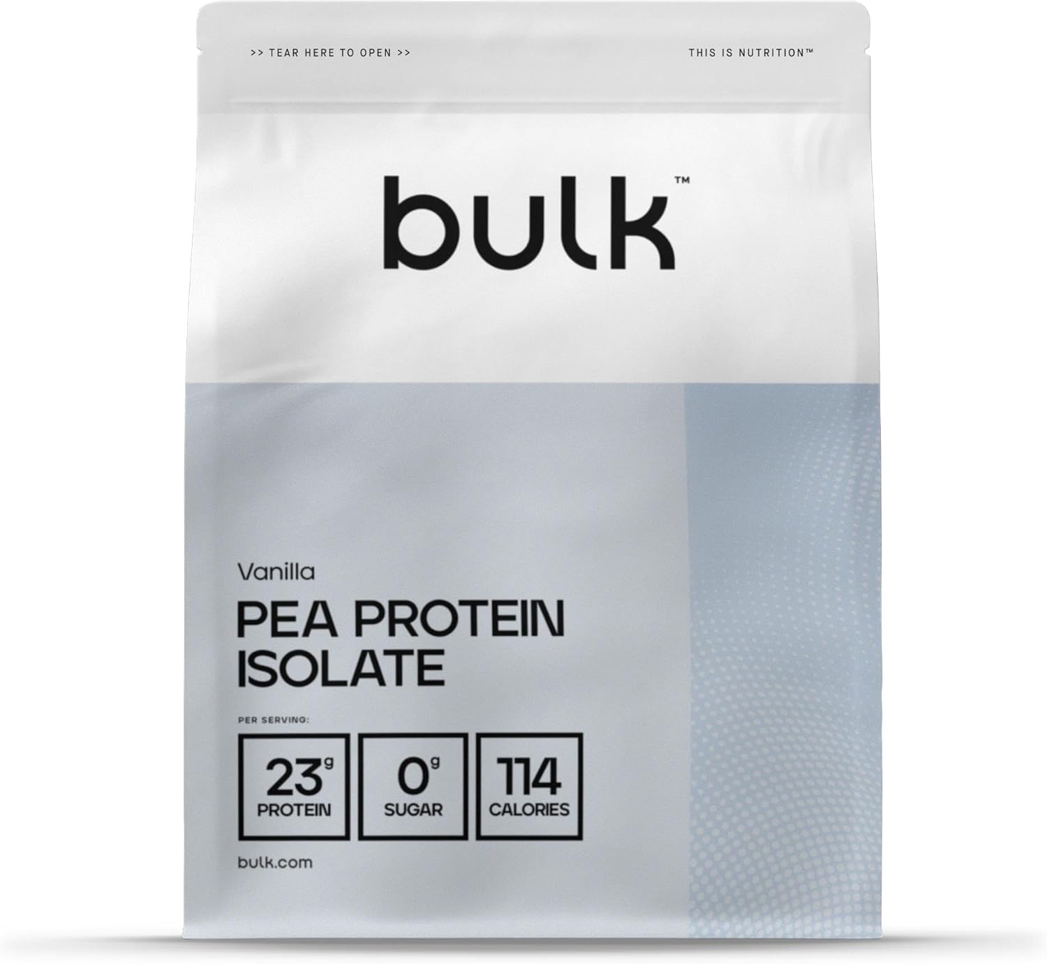 Bulk Pea Protein Isolate Powder, Vegan Protein Shake, Vanilla, 500g