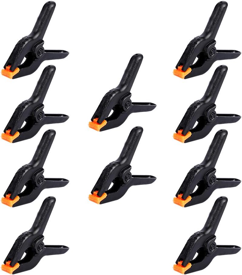 10 PCS 4.5 inch Professional Plastic Large Spring Clamps Heavy Duty for Crafts or Plastic Clips and Backdrop Clips Clamps for Backdrop Stand,Photography, Home Improvement and so on…