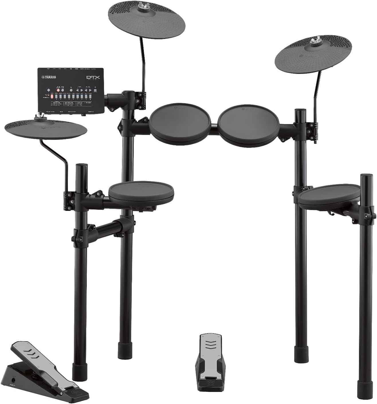 Yamaha Electronic Drum Set with 400+ Premium Customizable Sounds, USB Audio/MIDI, Quiet Pads, Silent Kick Pedal and Smart Apps Included (DTX402K)