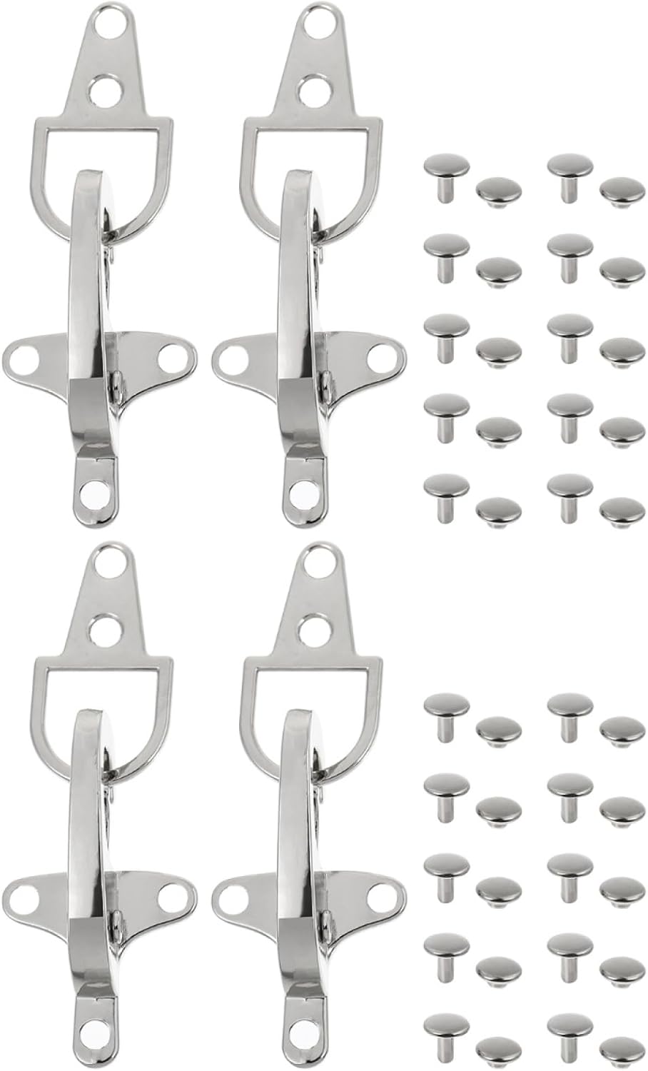 DIYEAH 2 Sets Metal Coat Toggle Buckle Clasp, Zinc Alloy Cardigan Fastener, Diy Clothing Accessories, Silver 5cm