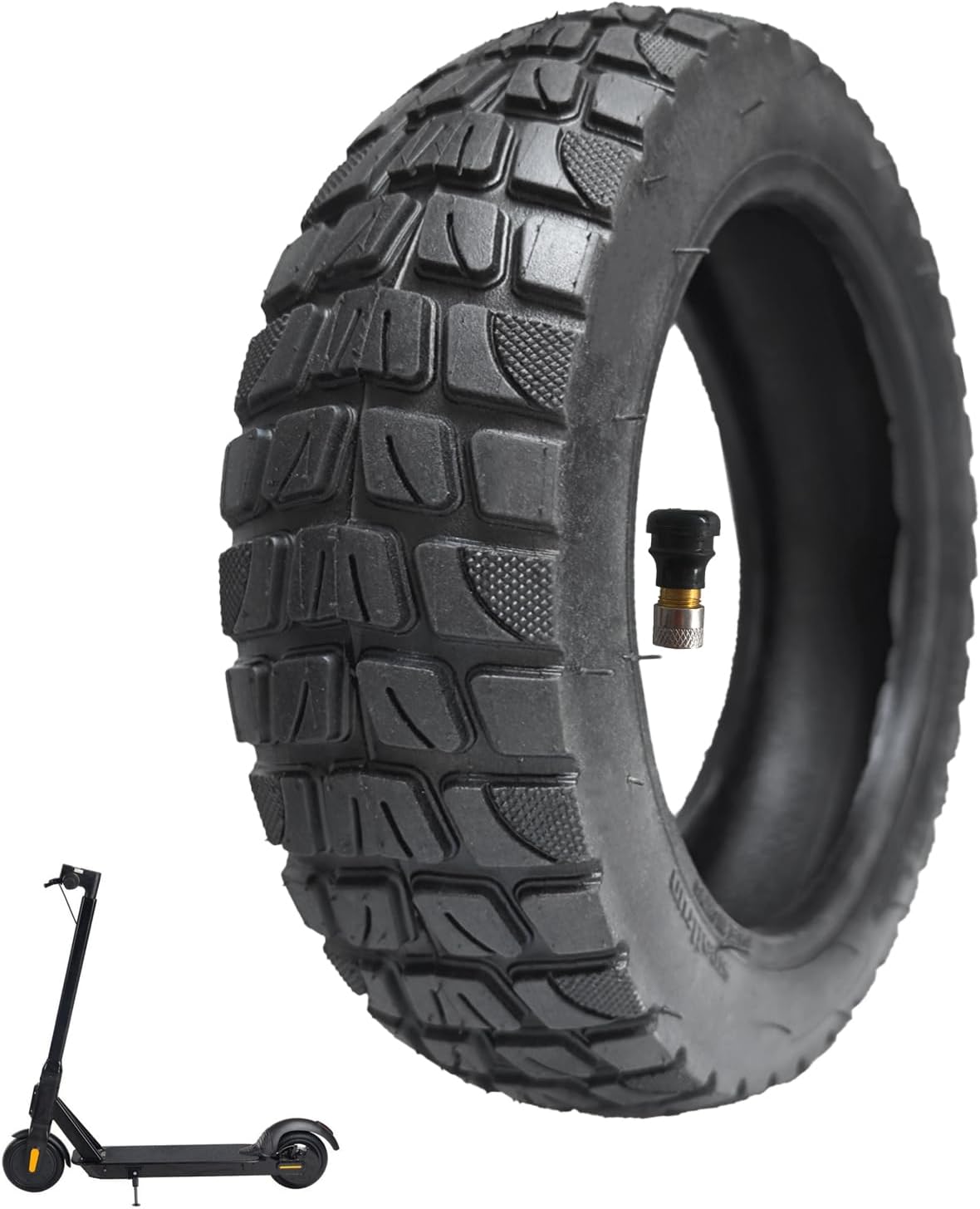 9x2 Vacuum Tire, 9 Inch Replacement tire, With Tire Air Valve, for Apollo Go Xiaomi Mi3/M365/Pro/Pro2/Gotrax GXL/XR/V2/ Electric Scooter (1 Pack)