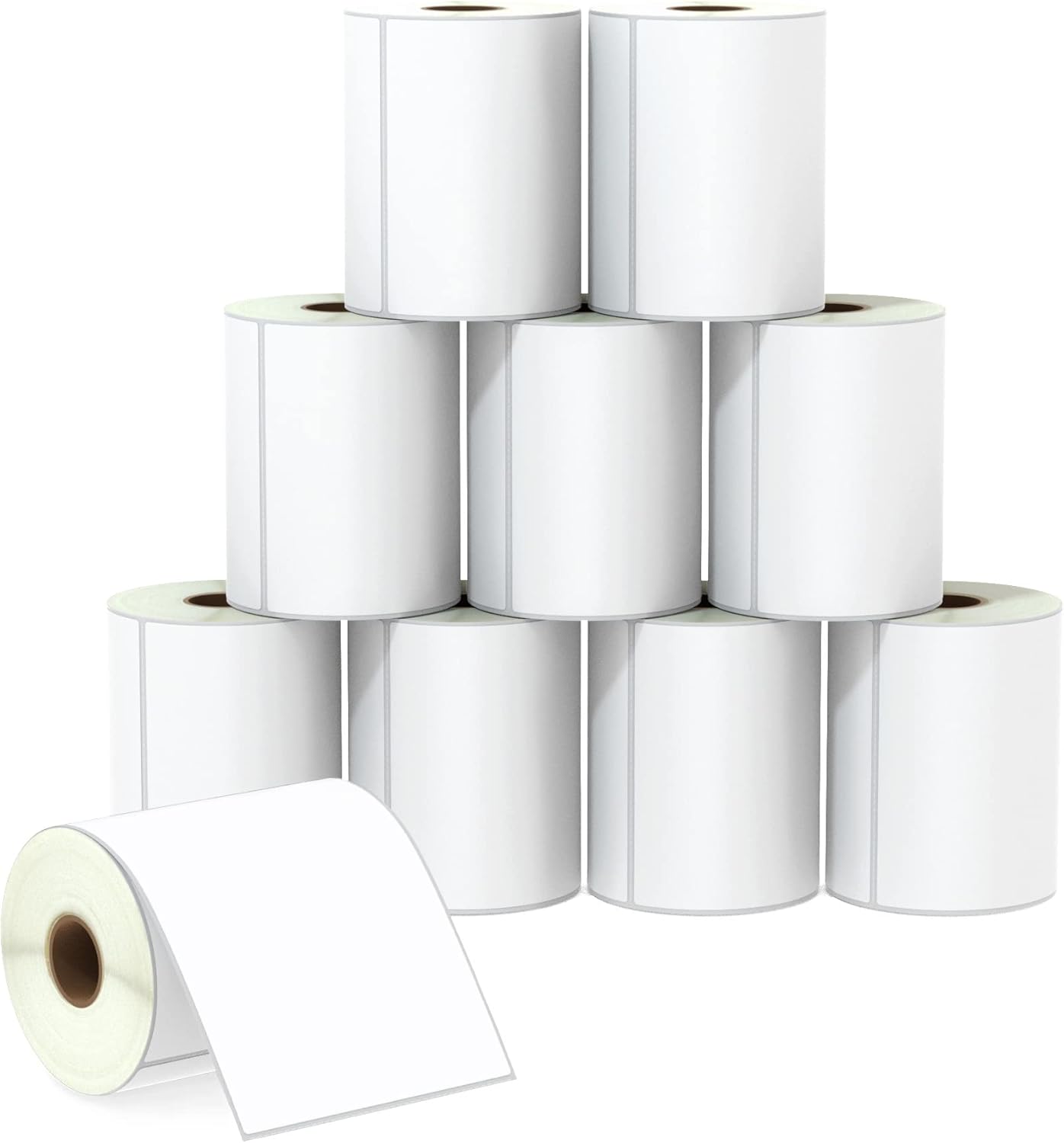 BETCKEY - 4" x 5" (102 mm x 127 mm) Large Shipping & Multipurpose Labels Compatible with Zebra & Rollo Label Printer,Premium Adhesive & Perforated [10 Rolls, 3500 Labels]