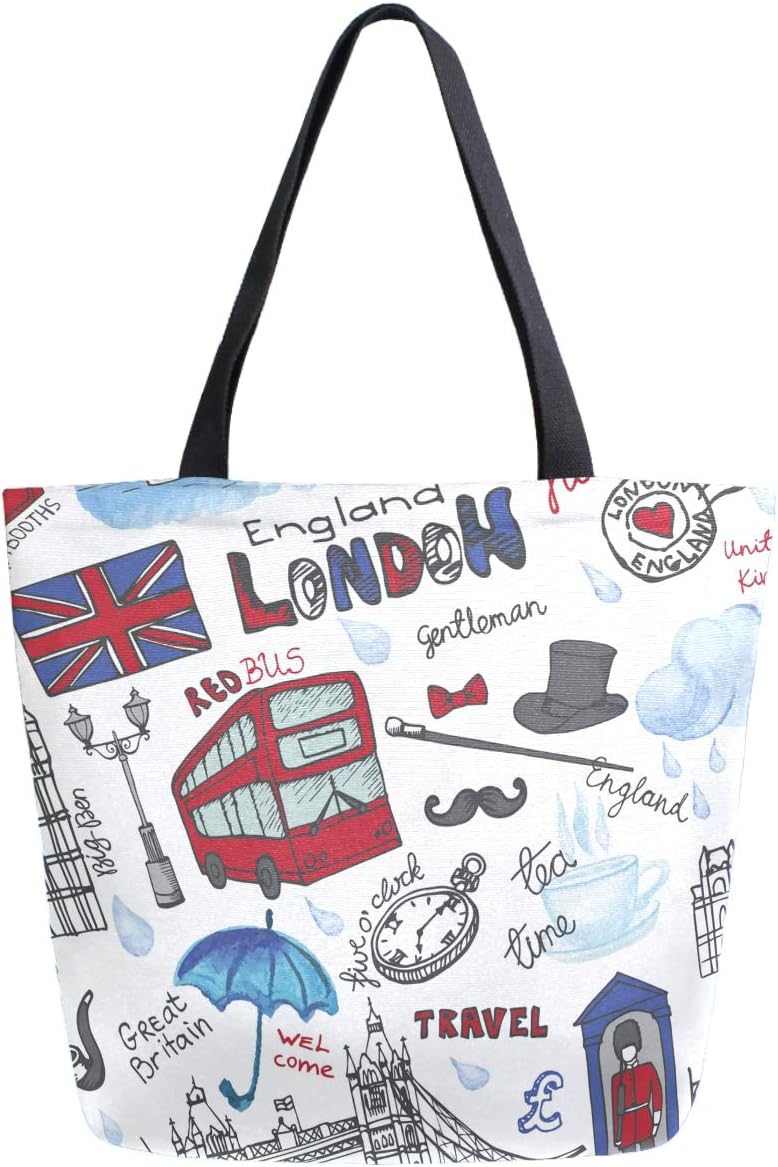 Stylish Cute Pattern Extra Large Shoulder Tote Bag for Beach Travel Weekender Gym Grocery Shopping