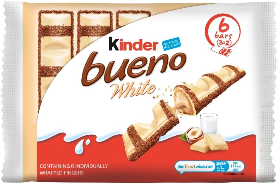 Kinder Bueno White Chocolate Snack 6 Bars
