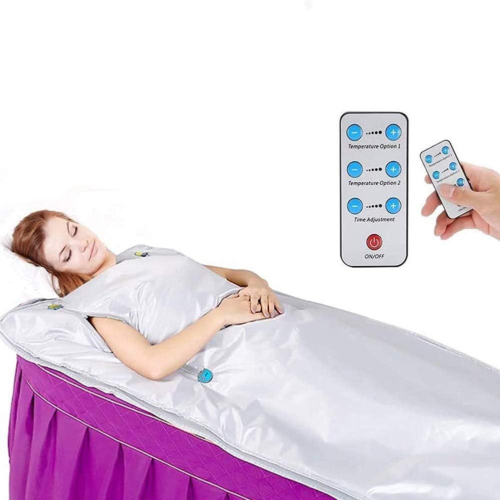 Massager Slimming Machine, Oxford Sauna Blanket with Zipper to Free Your Hands, (FIR) Steam Blanket with Remote Control, Detox Therapy Home Spa Beauty Device