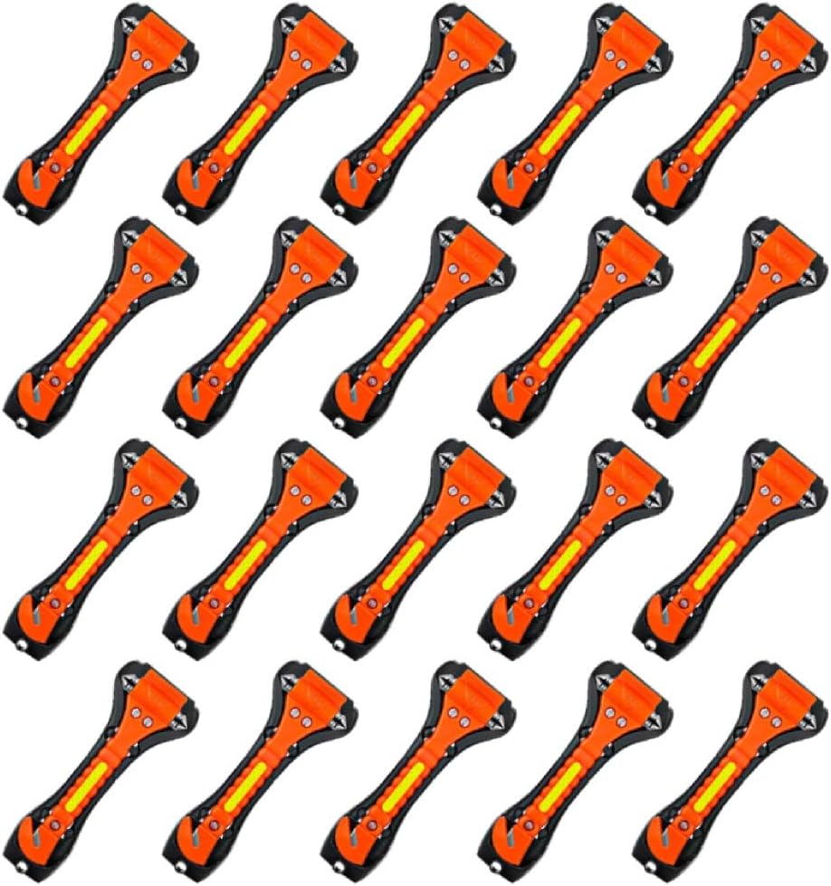 20 Pack Window Breaker and Seat Belt Cutter, Emergency Escape Tool Safety Hammer, Life Saving Survival Kit