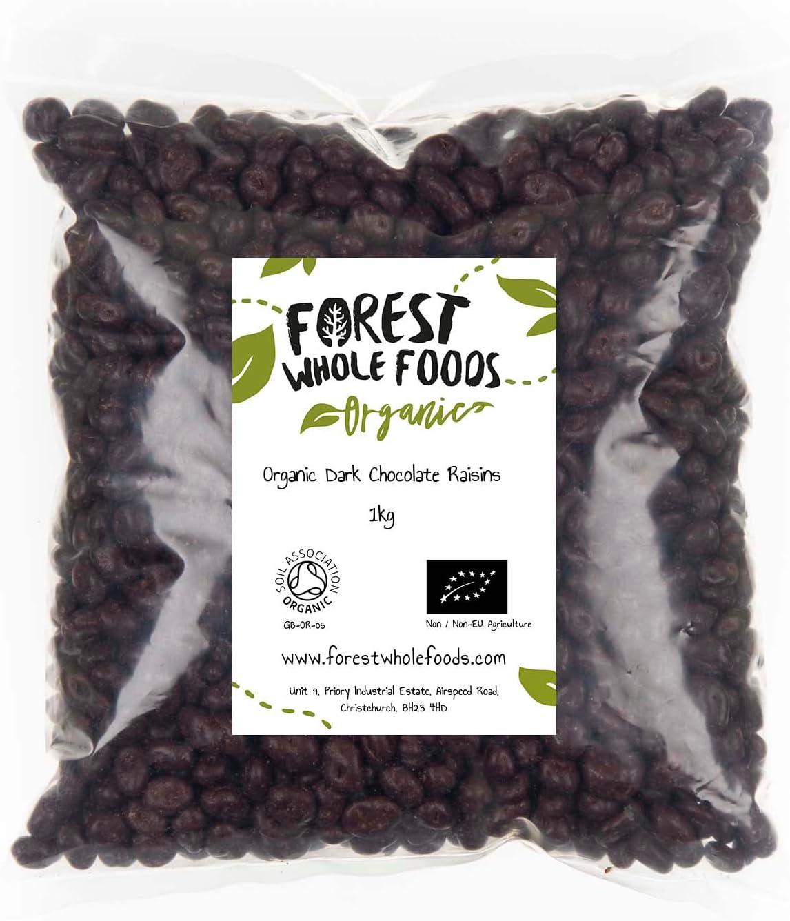 Organic Dark Chocolate Raisins (1kg)
