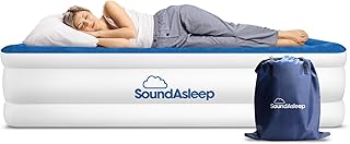 SoundAsleep Dream Series Luxury Air Mattress with ComfortCoil Technology & Built-in High Capacity Pump for Home & Camping- Double Height, Adjustable, Inflatable Blow Up, Portable - Queen Size
