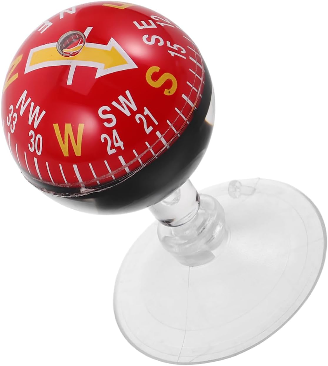 High-Precision Plastic Car Compass with Suction Cup Portable Dashboard Mount for Accurate Navigation in Vehicles Boats and Outdoor Adventures