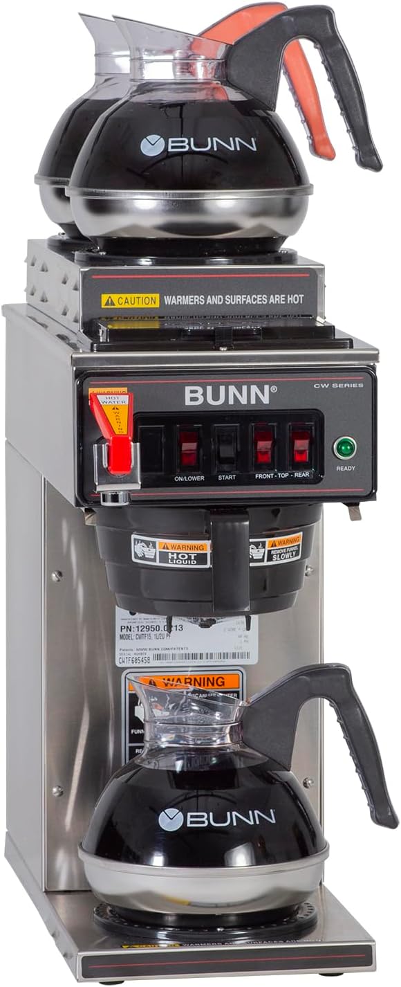 Bunn 12950.0213 CWTF-3 Automatic Commercial Coffee Brewer with 3 Warmers