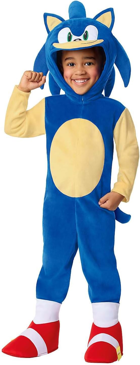 Spirit Halloween Sonic the Hedgehog Toddler Jumpsuit Costume, Officially Licensed, Easy-To-Wear Outfit