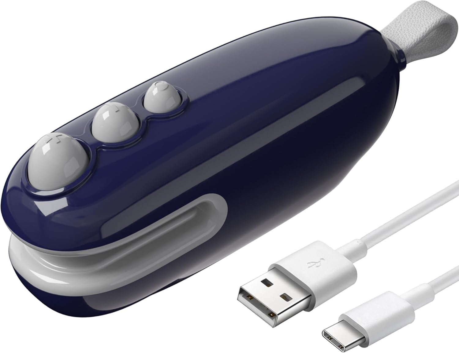 MORNIIE Mini Bag Sealer, Heat Sealer with Cutter, Rechargeable Bag Sealer, Handheld Heat Sealer Machine with Magnetic, Portable Bag Sealer Heat Seal for Keep Food Fresh and Snacks Crispy. Blue