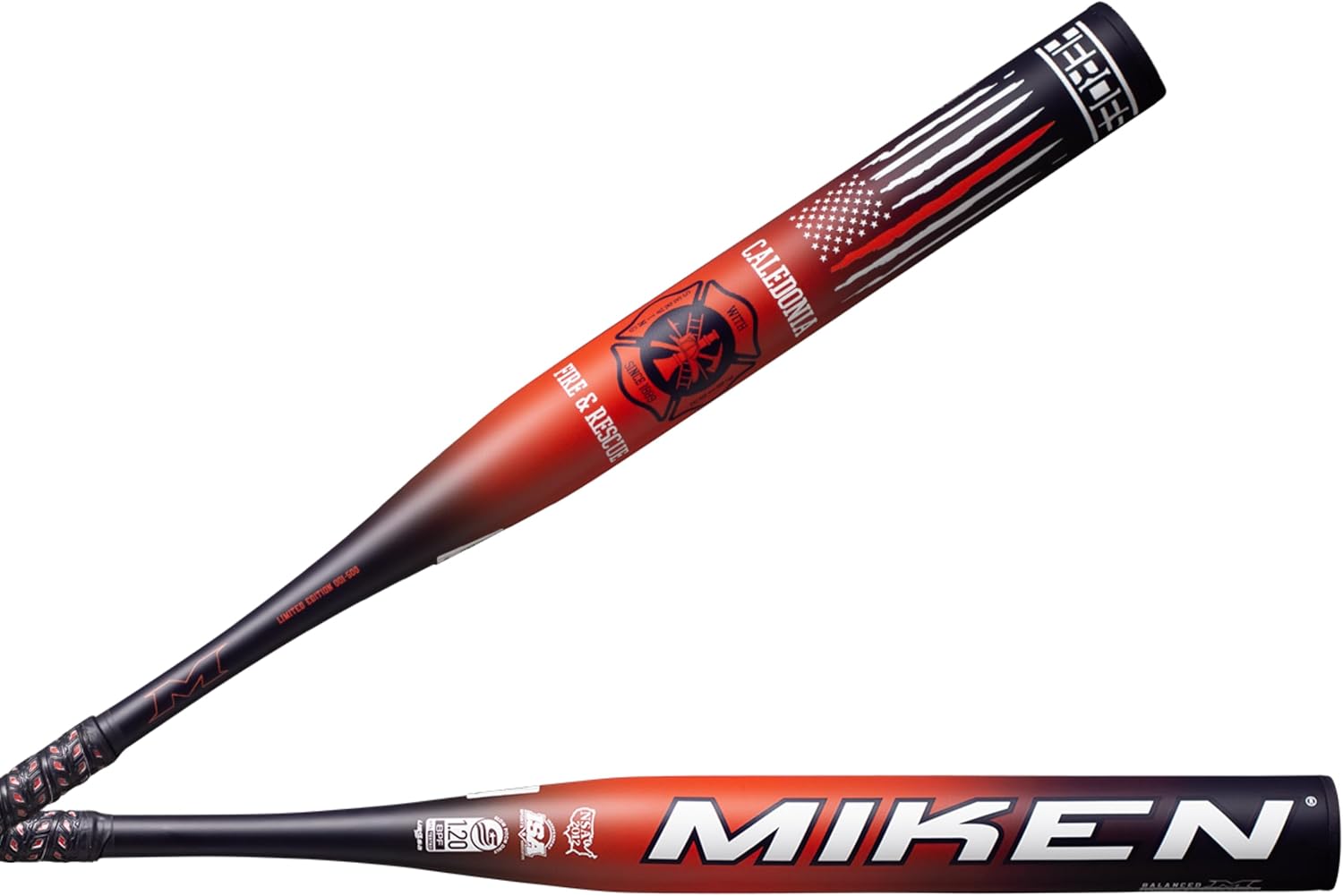 Miken | 2025 | Heroes - Fire & Rescue Tribute - Slowpitch Softball Bat | USSSA | Balanced 1-Piece | 13" Barrel