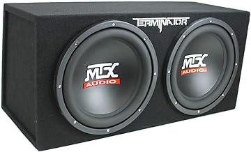 MTX Terminator Dual 12-Inch Subwoofers with Loaded Enclosure, 1200W Max Power, 400W RMS