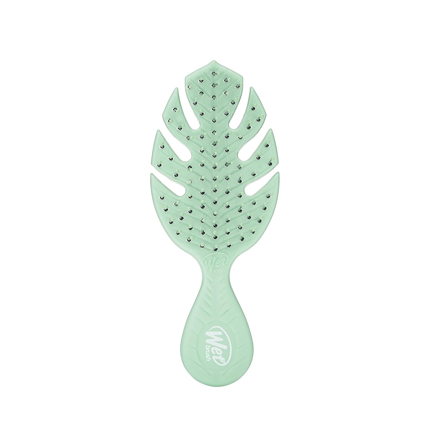 Wet Brush Go Green Mini Detangler, Green - Detangling Travel Hair Brush - Ultra-Soft IntelliFlex Bristles Glide Through Tangles & Gently Loosens Knots While Minimizing Pain, Split Ends & Breakage
