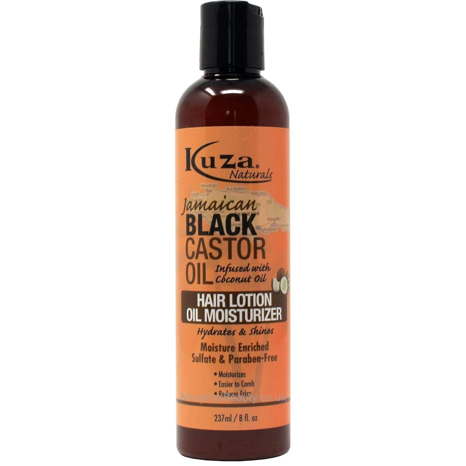 Kuza Naturals Castor Oil Hair Lotion Moisturizer, Black