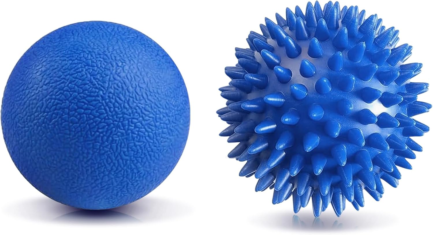 Massage Ball Set, Lacrosse & Spike Ball Physical Therapy Foot Massage Balls for Plantar Fasciitis Recovery, Tight Muscles Relax, Massage Ball for Feet, Back, Neck, Shoulder, Muscle Tension