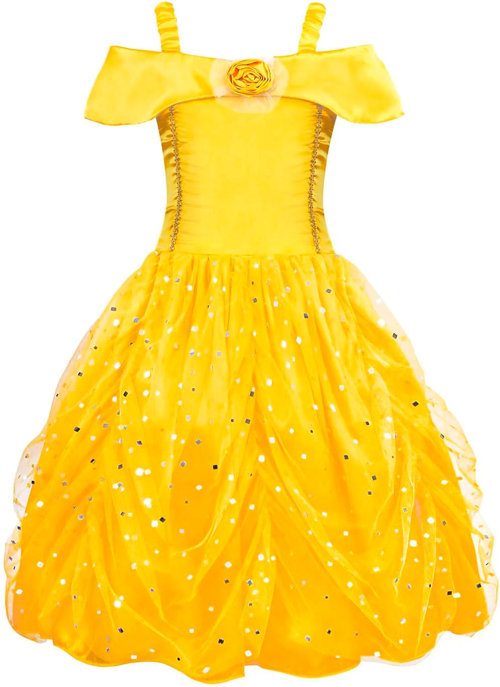 KumSoomliy Girls Princess Dressing up Costume Fancy Dress Childs Party Outfit Kids Halloween Birthday Holiday Carnival Pretend Role Play Dresses
