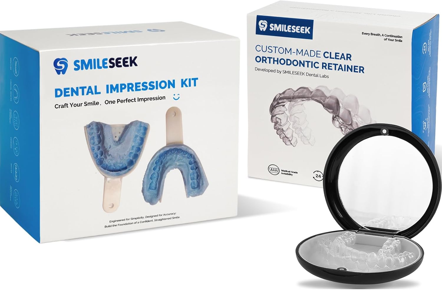 Custom Retainer for Upper & Lower Teeth, BPA & Latex-Free，for Adults and Teens