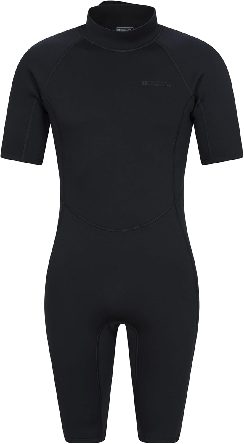 Mountain Warehouse Shorty Mens Wetsuit – 2.5mm Thickness, Neoprene Contour Fit One Piece Surf Suit - - Perfect for Spring Summer & Outdoors