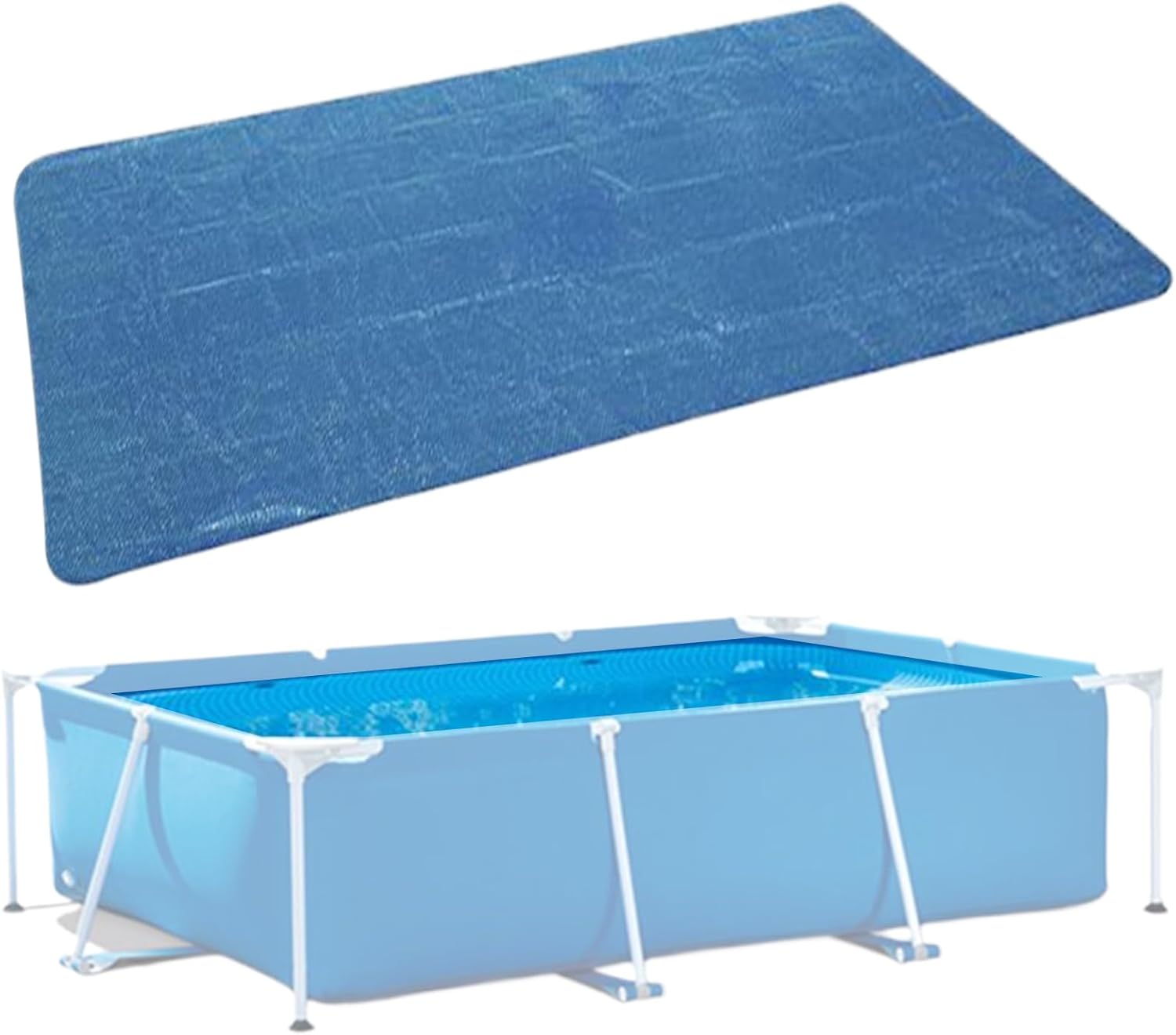 Solar Pool Cover - Portable Solar Blanket, Rectangular Foldable Mat | Effortless Handling And Storage, Insulate Safety Heater Waterproof Heat For Outdoor Summer Sun Spa Warm, Advanced Warmth Retention