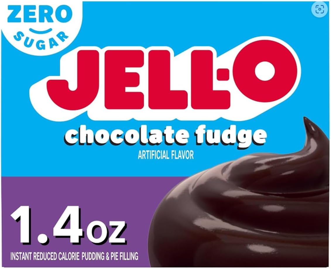 Jello Sugar Free Chocolate Fudge Pudding 39 g (Pack of 3), Fat Free, Low Carb