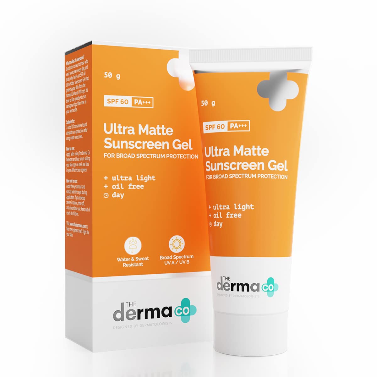 Ultra Matte Sunscreen Gel with SPF 60 & PA+++ | Broad Spectrum Protection | Helps Prevent Sun Damage | Oil-Free Formula for Acne-Prone Skin | 1.76 Oz/50g