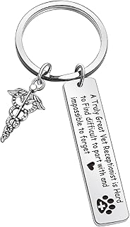 ZQEOU Vet Receptionist Gift Vet Nurse Keychain Future Veterinarian Keychain Vet Student Keychain Vet Med Jewelry