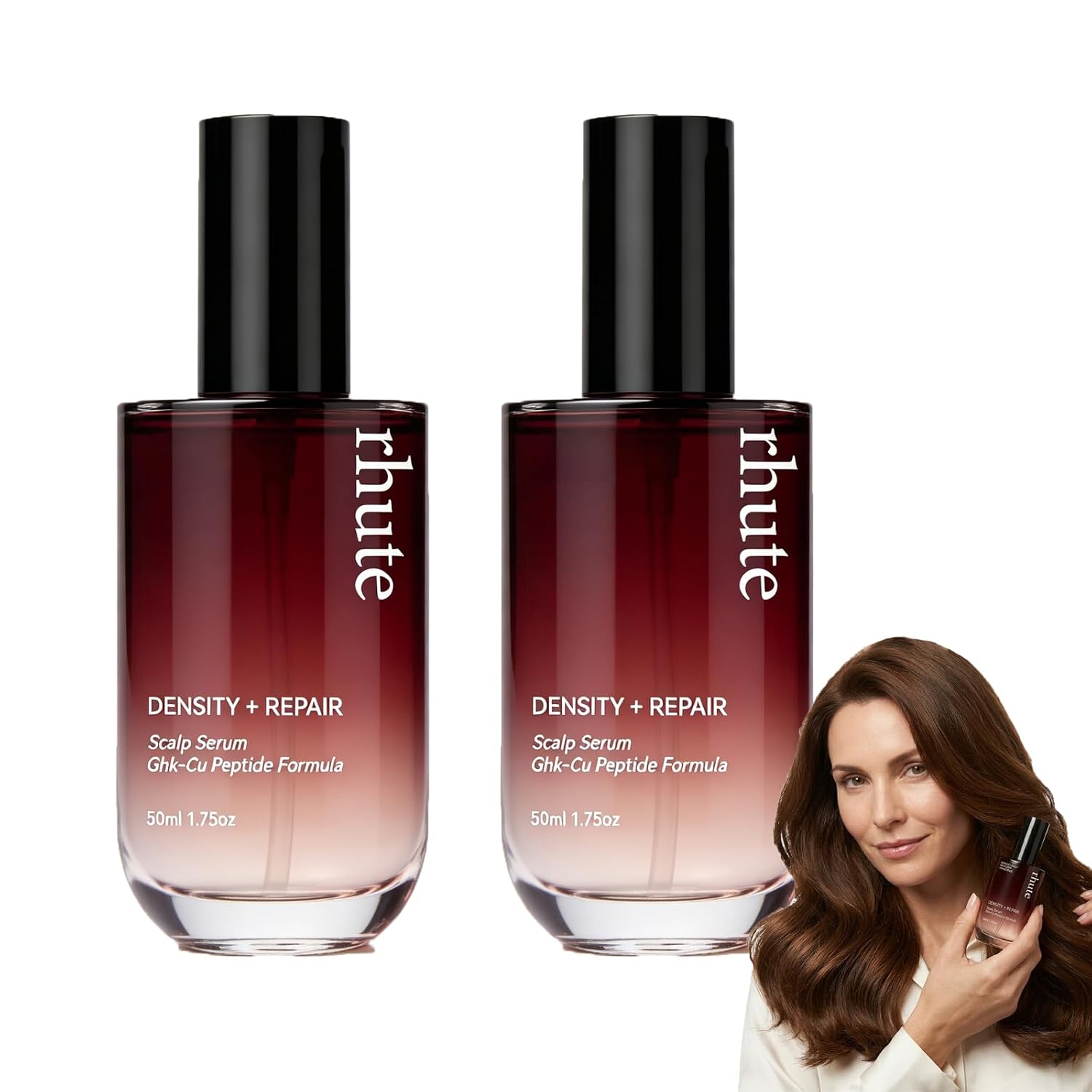 Rhute Hair Serum, Rhute Scalp Serum Daily Strengthening Treatment for Weak or Damaged Haireptide-Powered Formula for Thicker