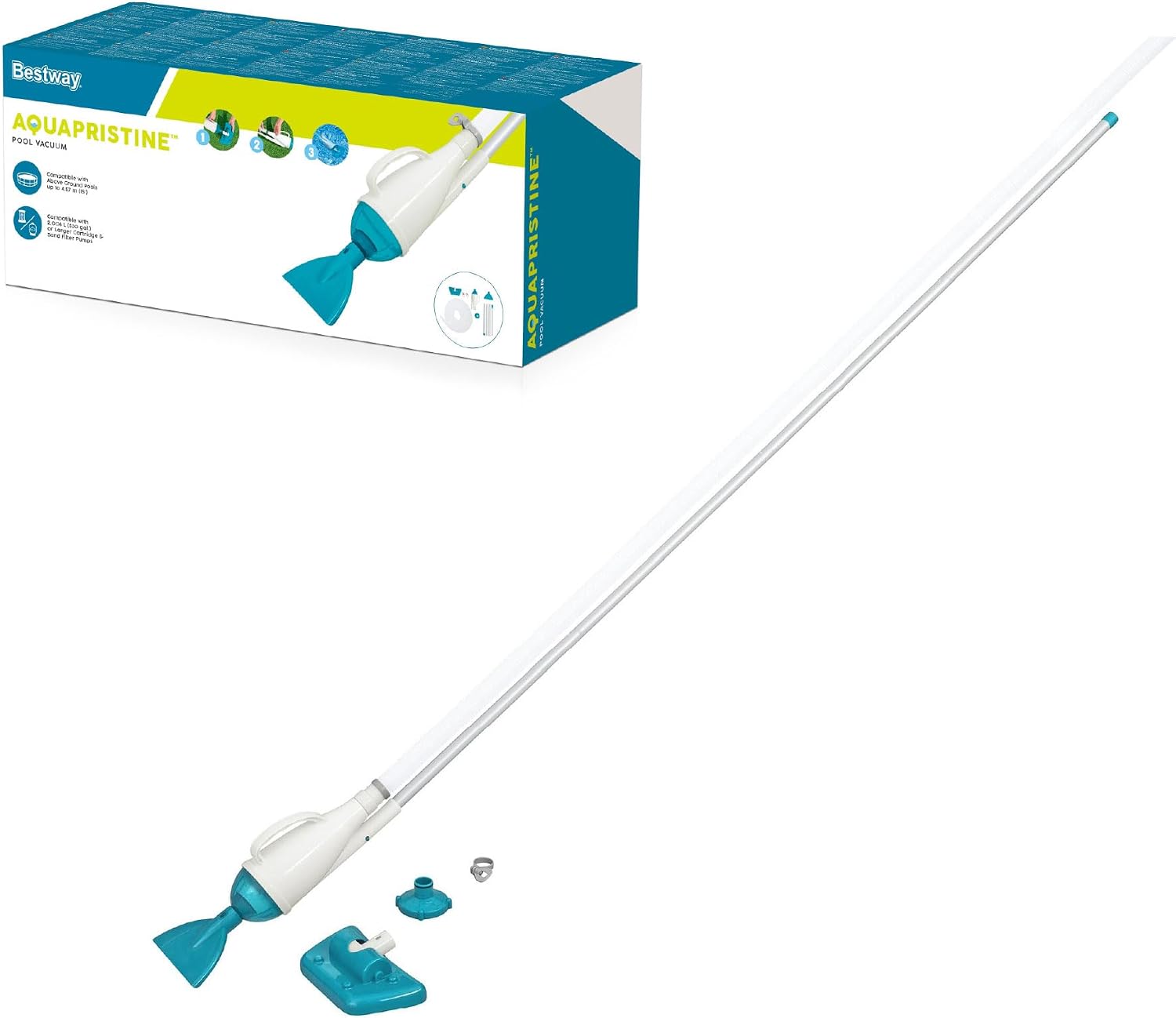 Bestway Aqua Pristine Above Ground Pool Vacuum for Above Ground Pools, Swimming Pool Kit