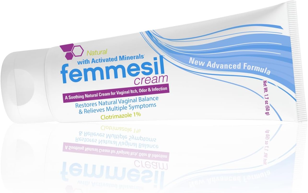 Femmesil Yeast Infection Treatment Cream for Women, 1.7oz