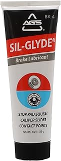 AGS SIL-Glyde 4 oz Tube Silicone Based Brake Assembly Lubricant for Eliminating Disc Brake Squeal - Moisture Proof, Heat Resistant, Rust and Corrosion Protector