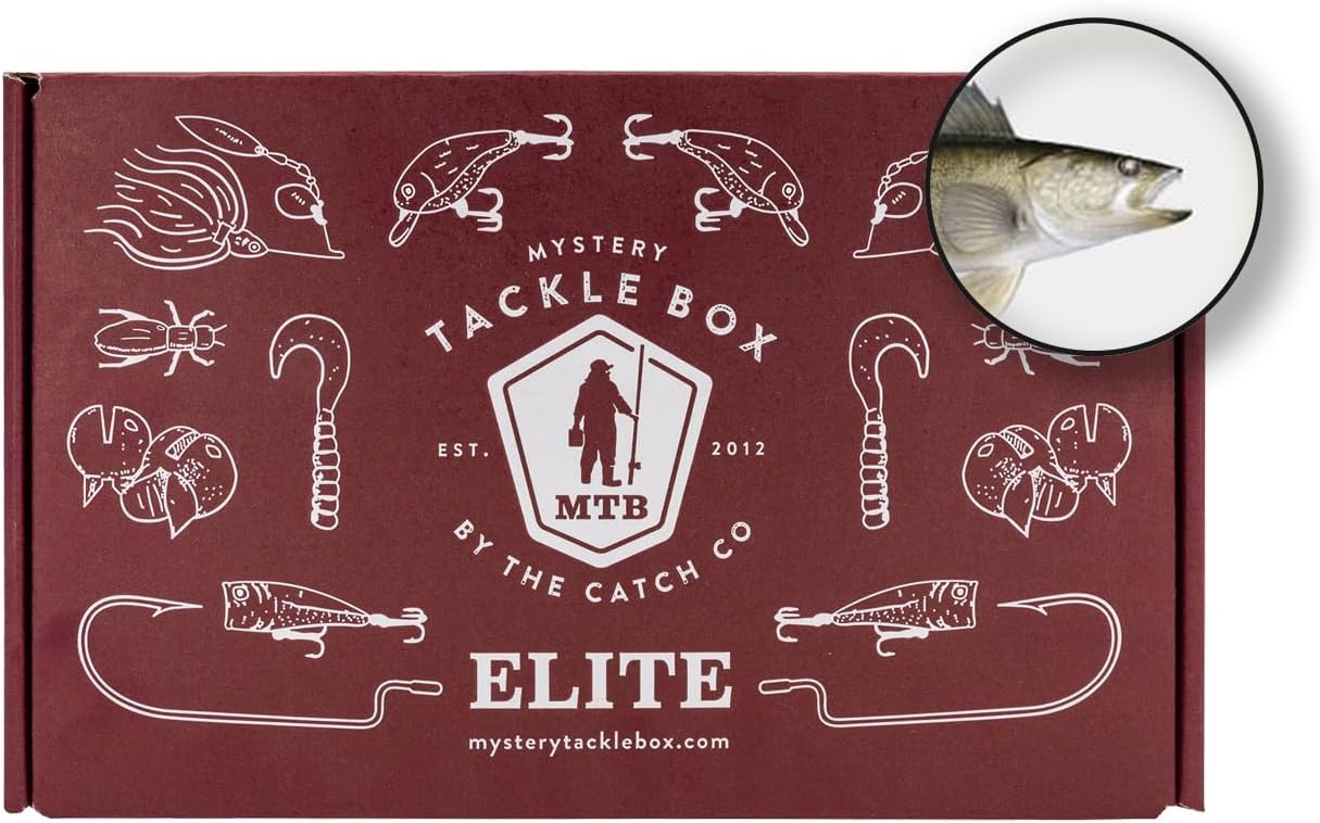 Catch Co Mystery Tackle Box Elite Walleye Fishing Kit | Walleye Fishing | Freshwater Fishing | Jigs | Fishing Lures