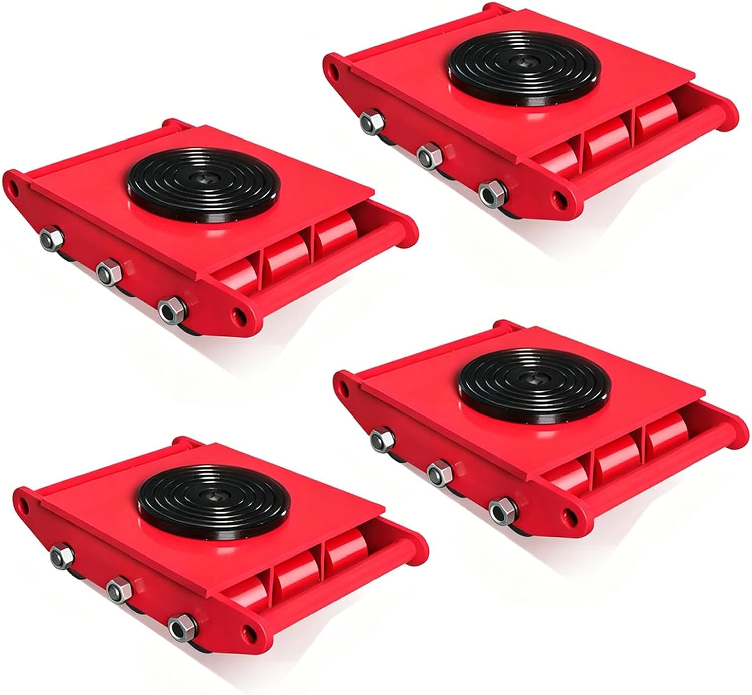 Industrial Machinery Mover, Heavy Duty Machine Skate Dolly, Effortless Equipment Transport, Ideal for Factory, Warehouse, Workshop(15T/33069LB,4 Pcs)