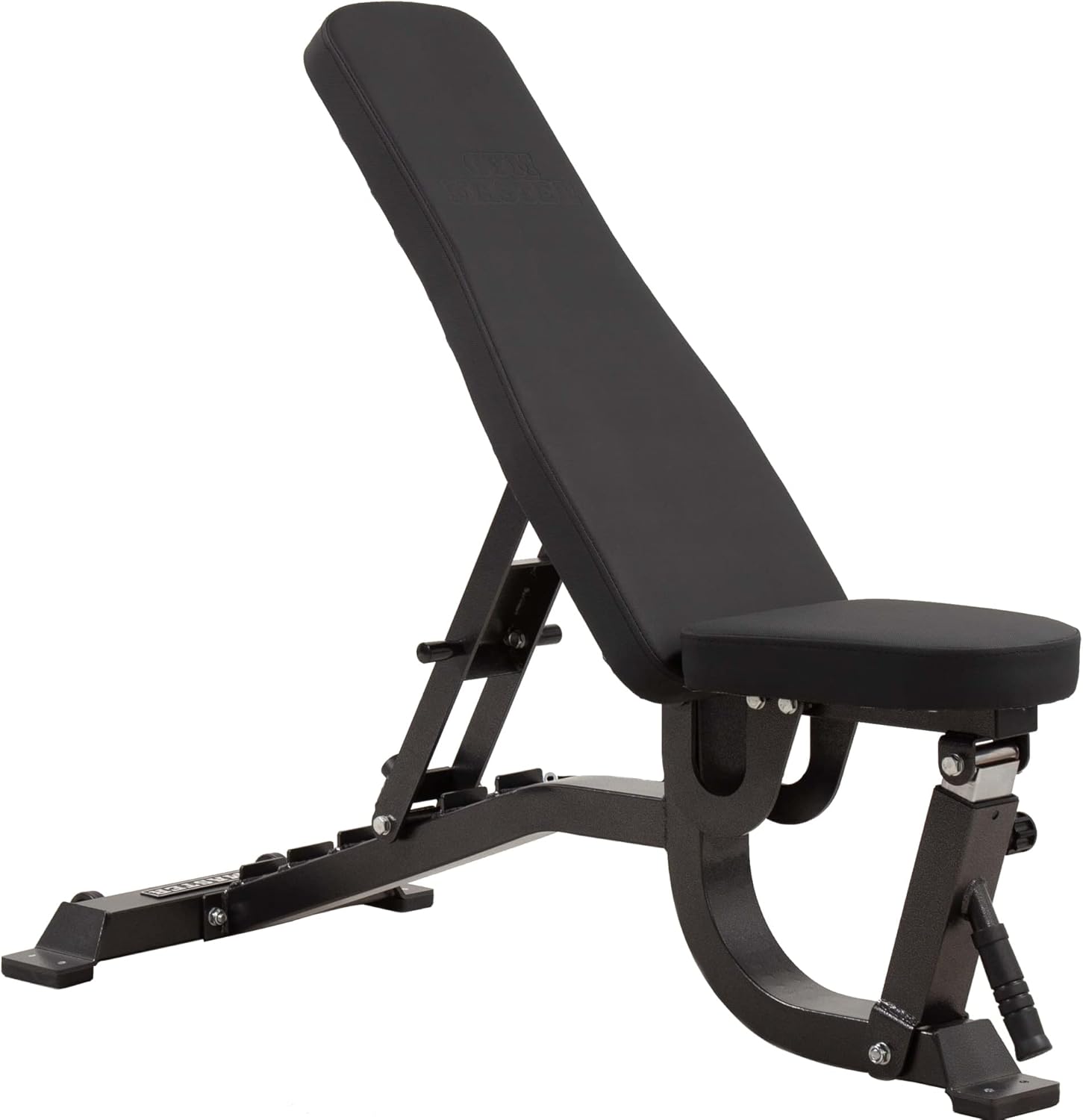 GYM MASTER GM2 Fully Adjustable Flat | Incline | Decline FID Weight Bench - Gunmetal with Nonslip Cushions