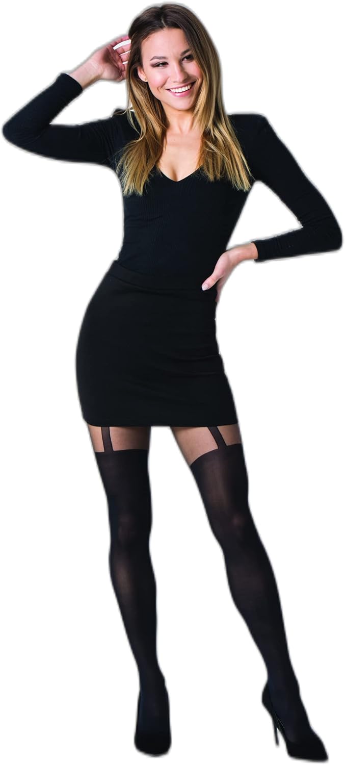 SENTELEGRI Tights- Mock suspender stockings imitation Lisa, 20/40 denier