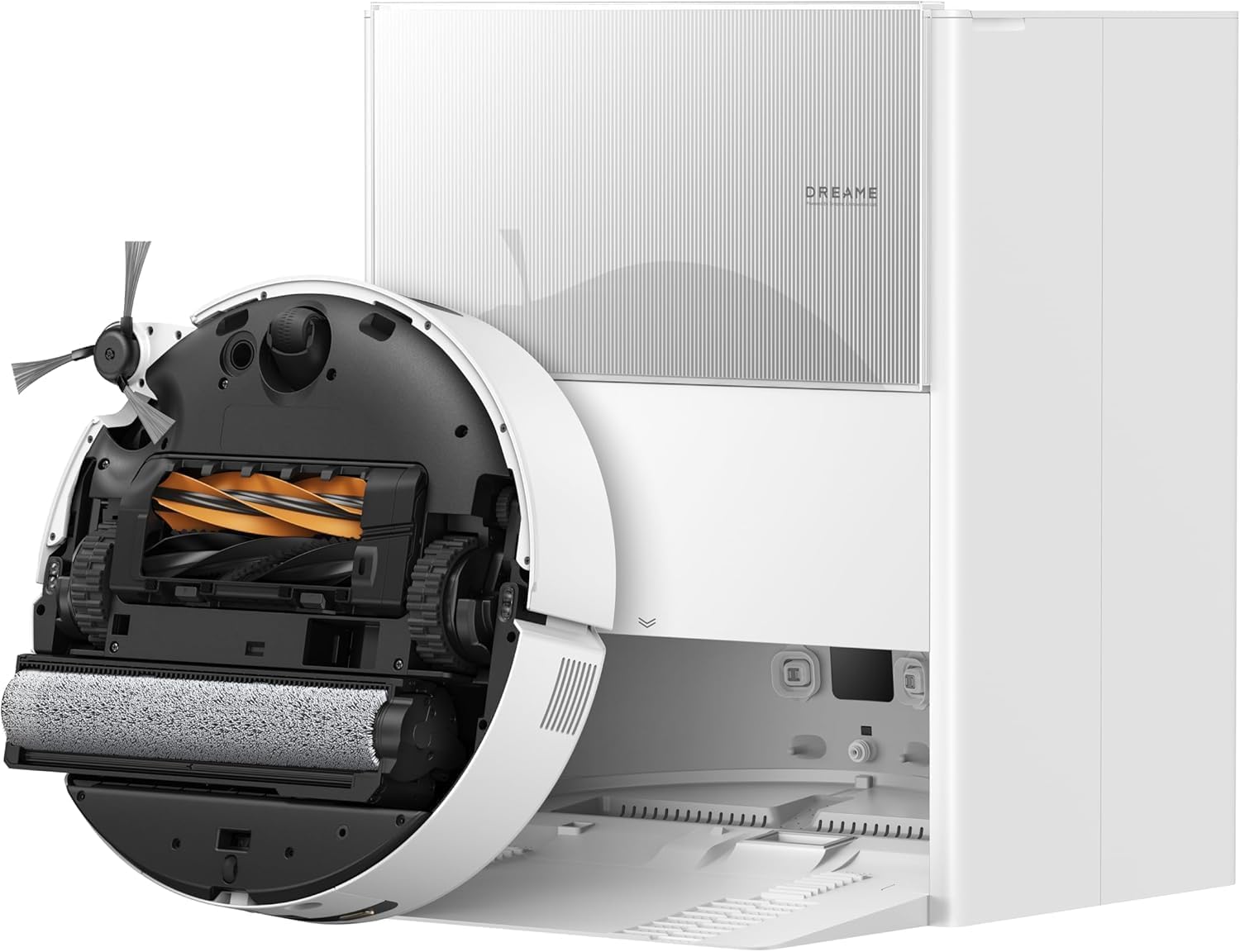 DREAME Aqua10 Ultra Roller Robot Vacuum and Mop & 30,000Pa Suction, Self-Cleaning Dock & Extending Roller Mop, Heat-Washes & Dries, Carpet Protection, AI Camera & LiDAR Avoidance Tech, Voice Control