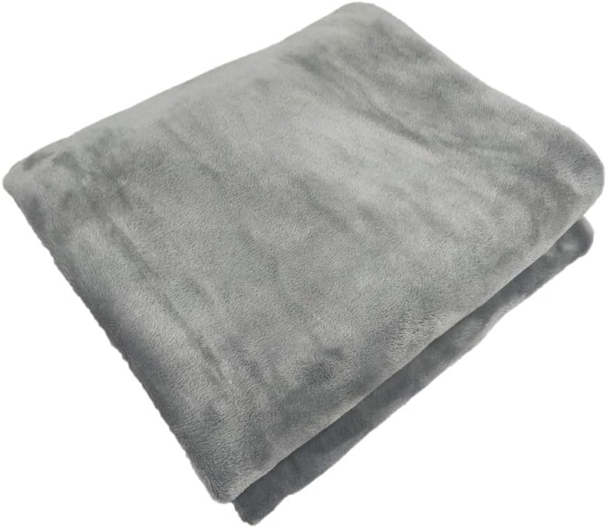 AOSEE Electric Car Blanket,Heated 12 Volt Fleece Constant Temperature Anti-Overheat Travel Heating Blanket for Car and RV-Great for Cold Weather,Tailgating, and Emergency Kits (Grey)