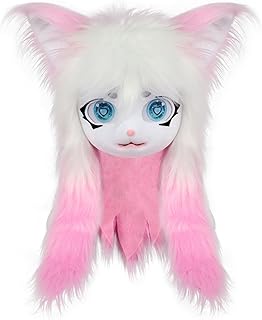 SMILETERNIT Animal Head Cat Fursuit Cut Mask Halloween Masquerade Cosplay Costume Props