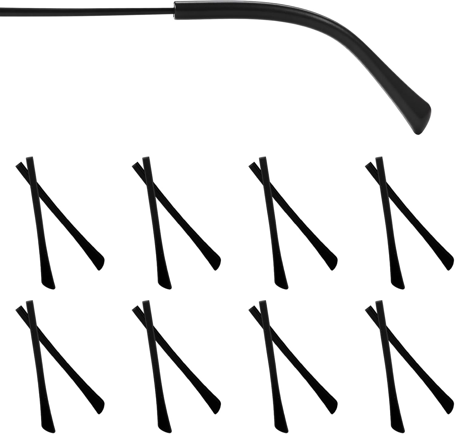 8 Pairs Glasses Ear Cushion, Eyeglass Replacement Temples Anti-Slip Silicone Glasses End Tips Comfort Ear Sock Sleeve Retainer Sunglasse for Reading and Eyewear Accessories