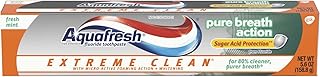 Aquafresh Extreme Clean Pure Breath Action, Fresh Mint, 5.6 Ounce, Pack of 3