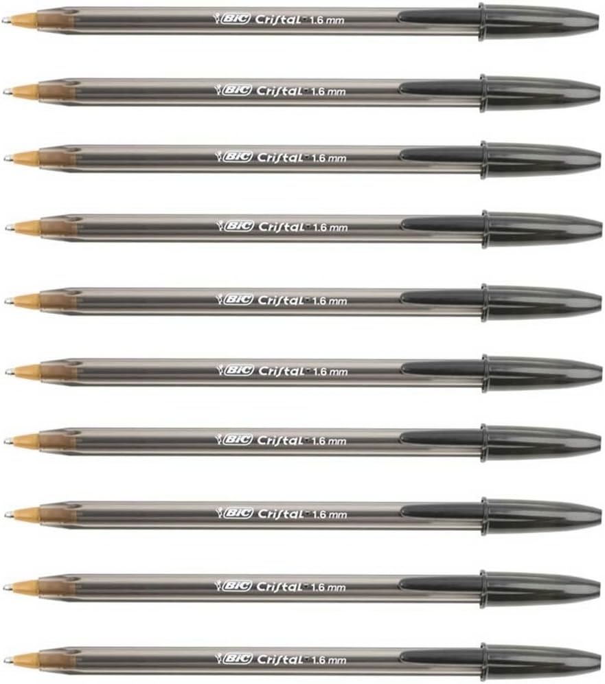 BIC 10 x 1.6mm Black Ink Pens