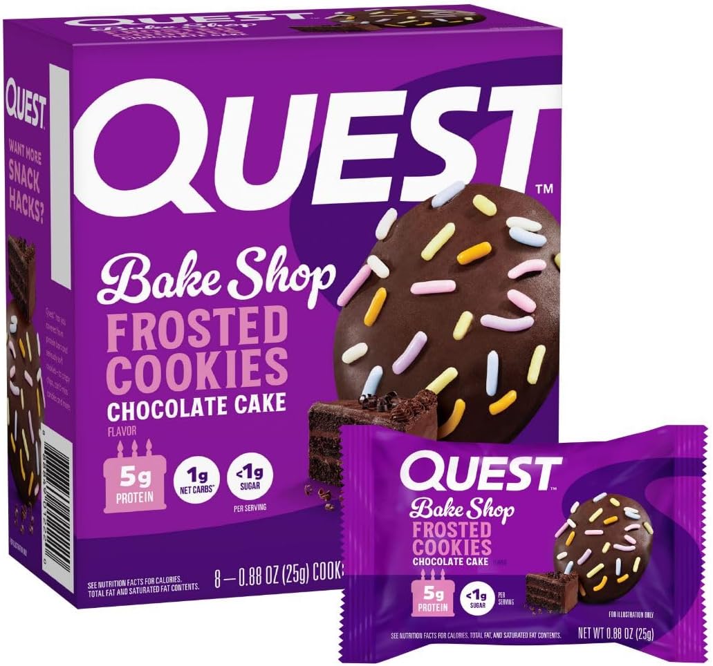Quest Nutrition Quest Chocolate Cake Frosted Cookies, 8 Count