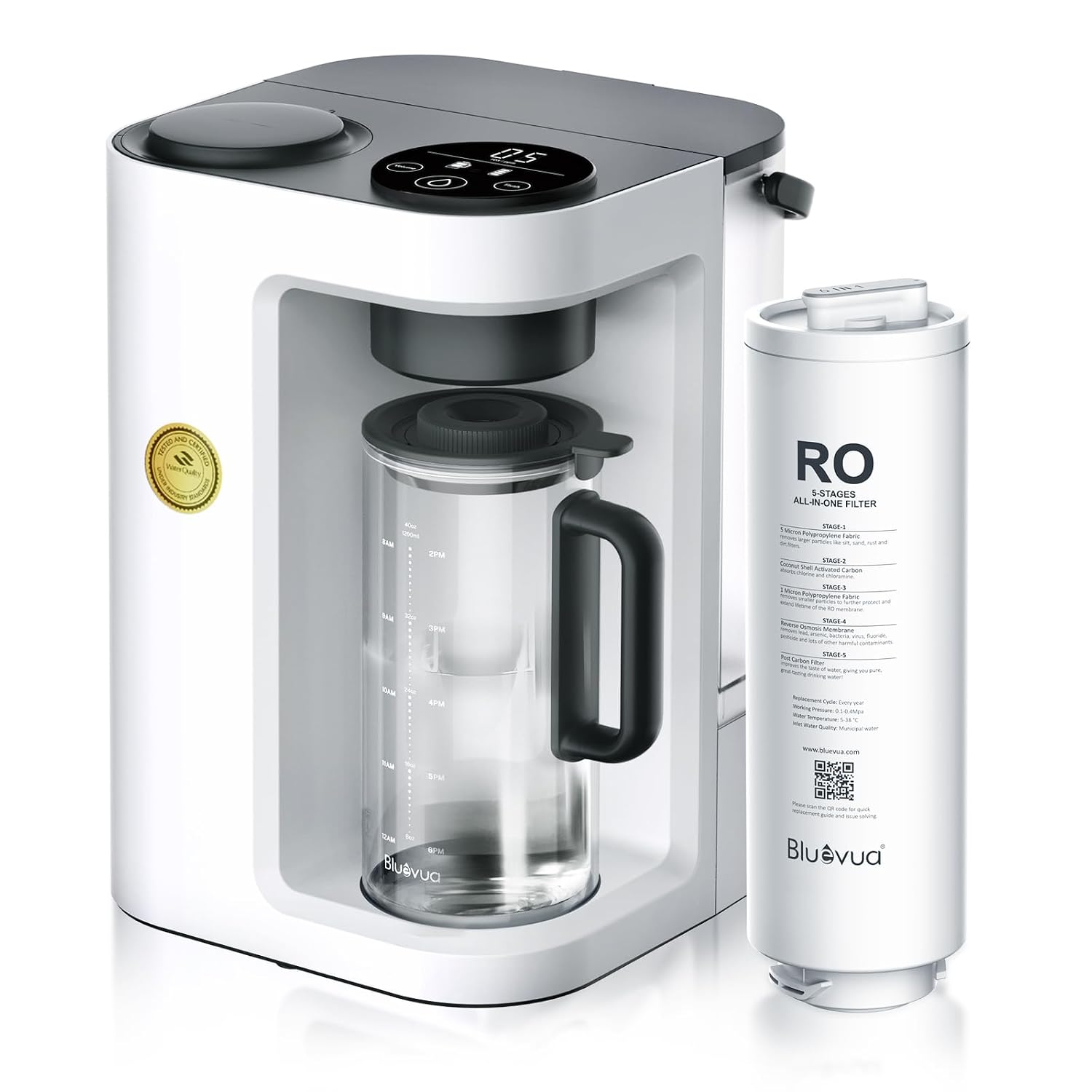 Bluevua RO100ROPOT-Lite Countertop Reverse Osmosis Water Filter