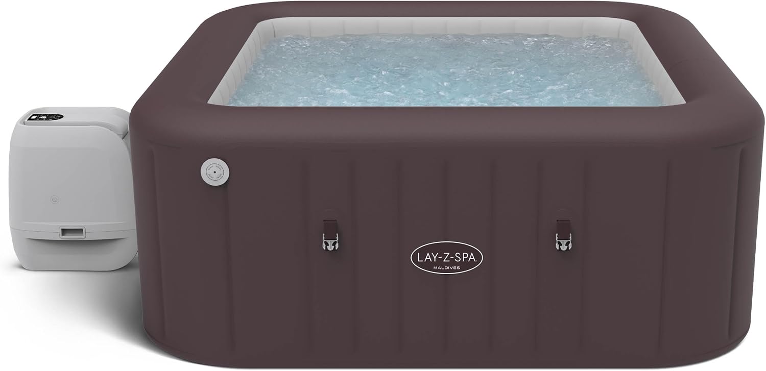 Lay-Z-Spa Maldives Square Hot Tub, 5-7 Person, Wifi App Control