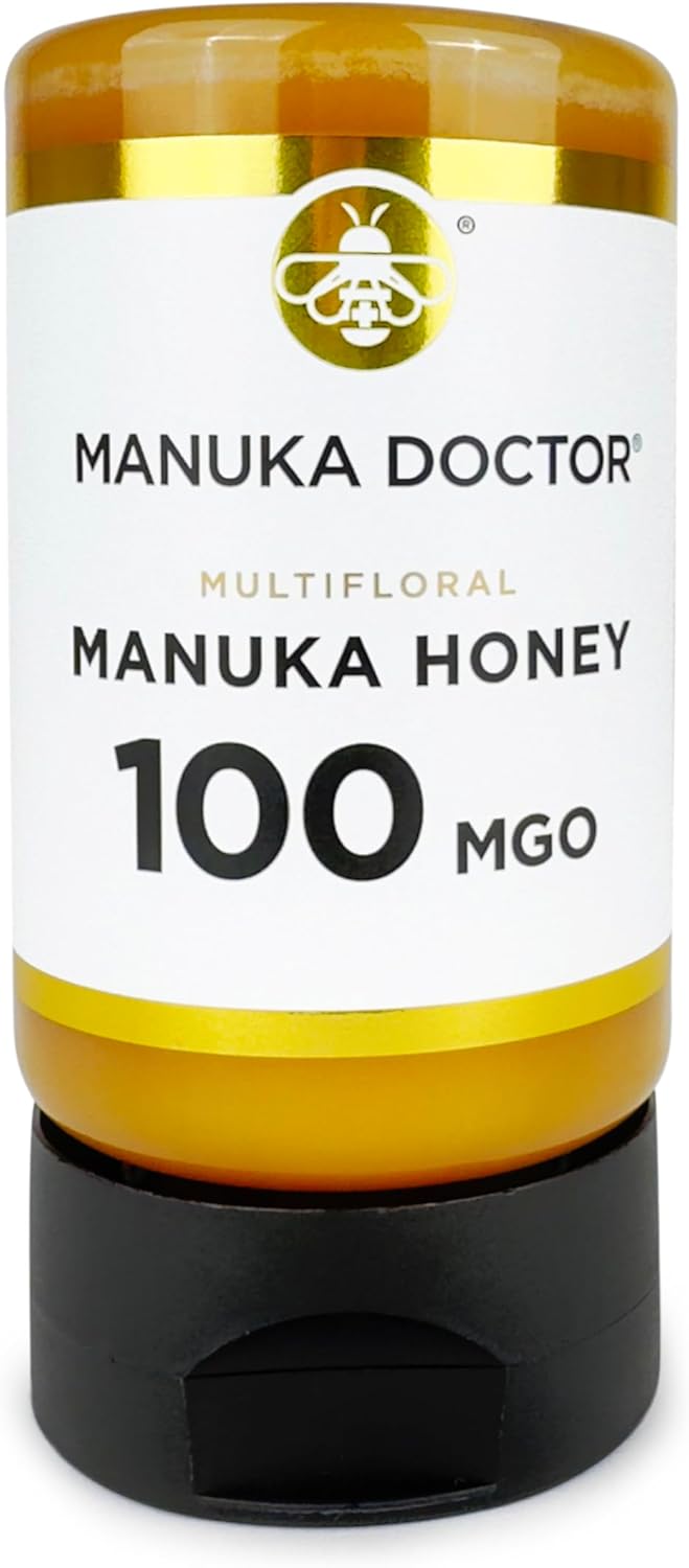 MANUKA DOCTOR - MGO 100 Squeezy Manuka Honey Multifloral (300g) 100% Pure New Zealand Honey. Certified. Guaranteed. RAW. Non-GMO