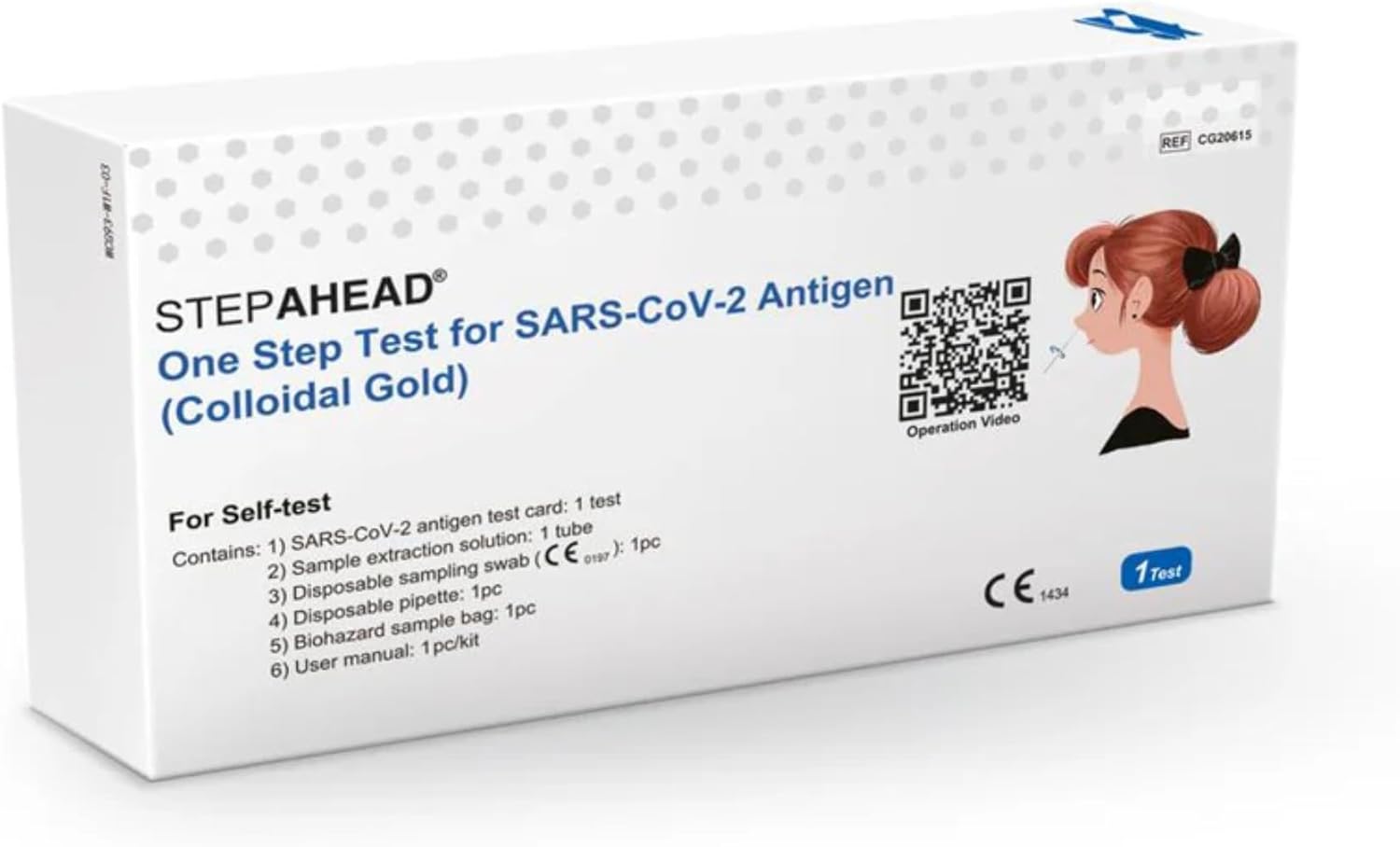 Step Ahead COVID-19 Lateral Flow Test Kit – Pack of 5 | Easy-to-Use Home Antigen Tests | Results in 15 Minutes | CE Marked & MHRA Registered | for Personal Use | White